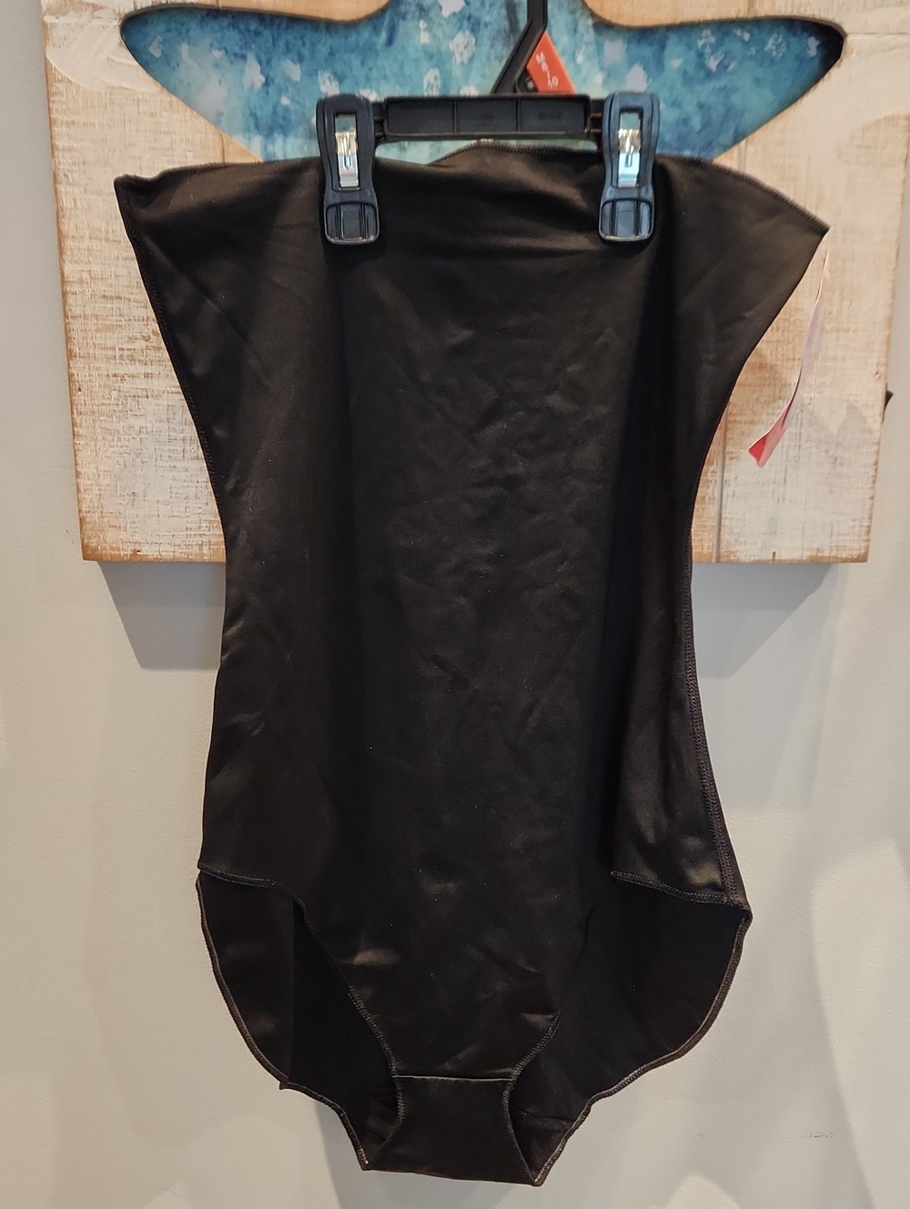 SPANX Hide & Sleek Hi-Rise Black Strapless Shaping Bodysuit Sz XL